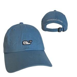 Vineyard Vines Whale Dad Hat Cap Strapback Blue Logo Preppy Nautical